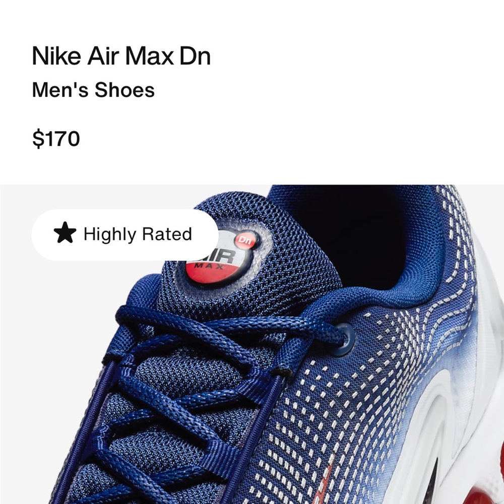 Nike Air Max Dn men’s size 12
Team USA Olympics Medal Ceremony Shoe